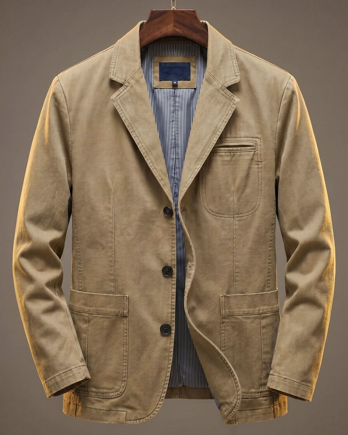 Westley Cotton Blazer - Khaki