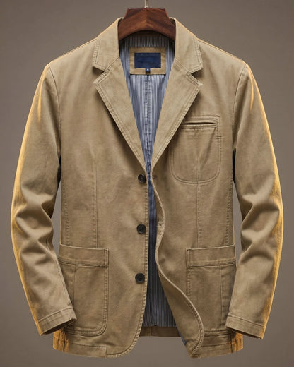 Westley Cotton Blazer - Khaki