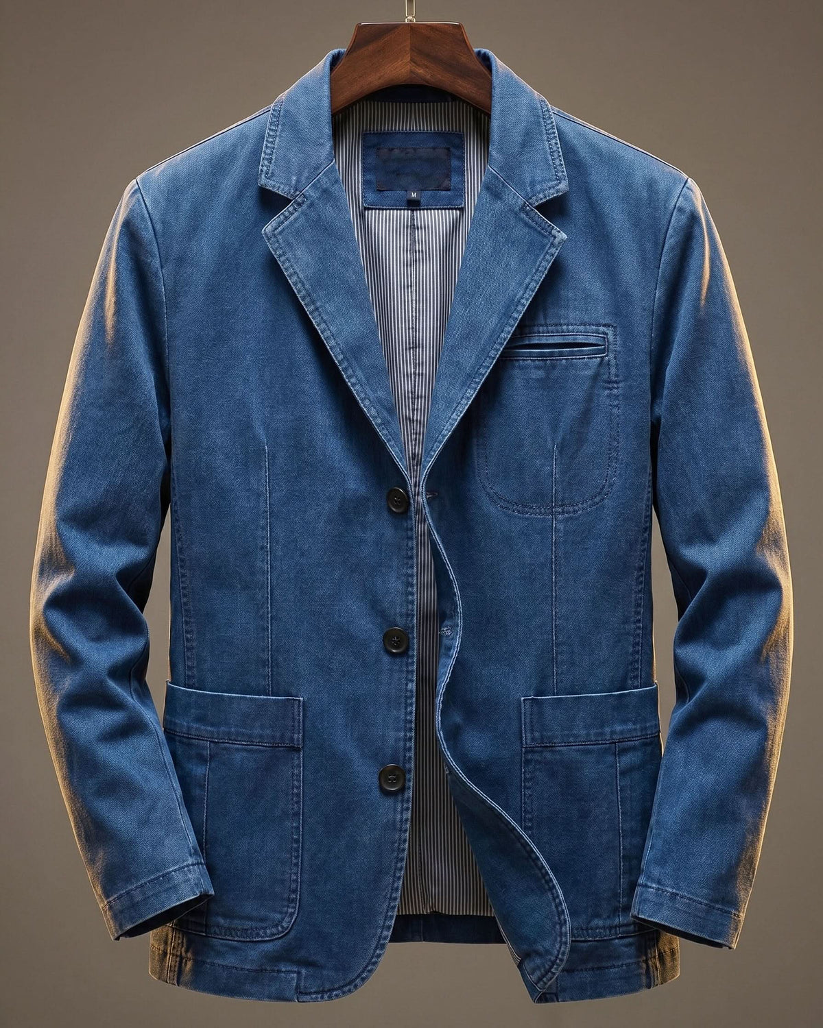 Westley Cotton Blazer - Light Denim