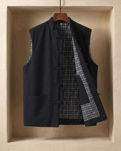 Westmere Cotton Waistcoat - Black