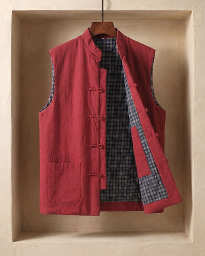 Westmere Cotton Waistcoat - Red