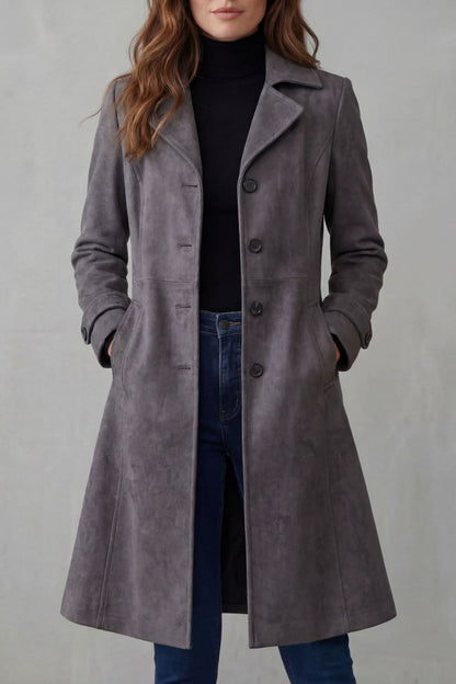 Westmere Fluid Longline Coat - Charcoal