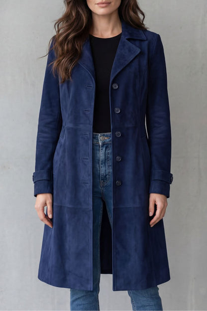 Westmere Fluid Longline Coat - Navy