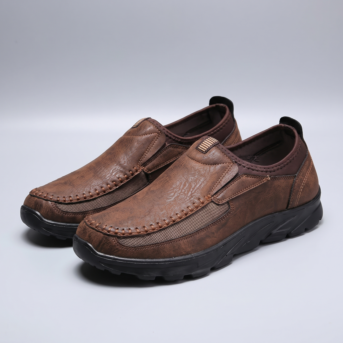 Wexley Comfort Slip-On Shoes - Dark Brown
