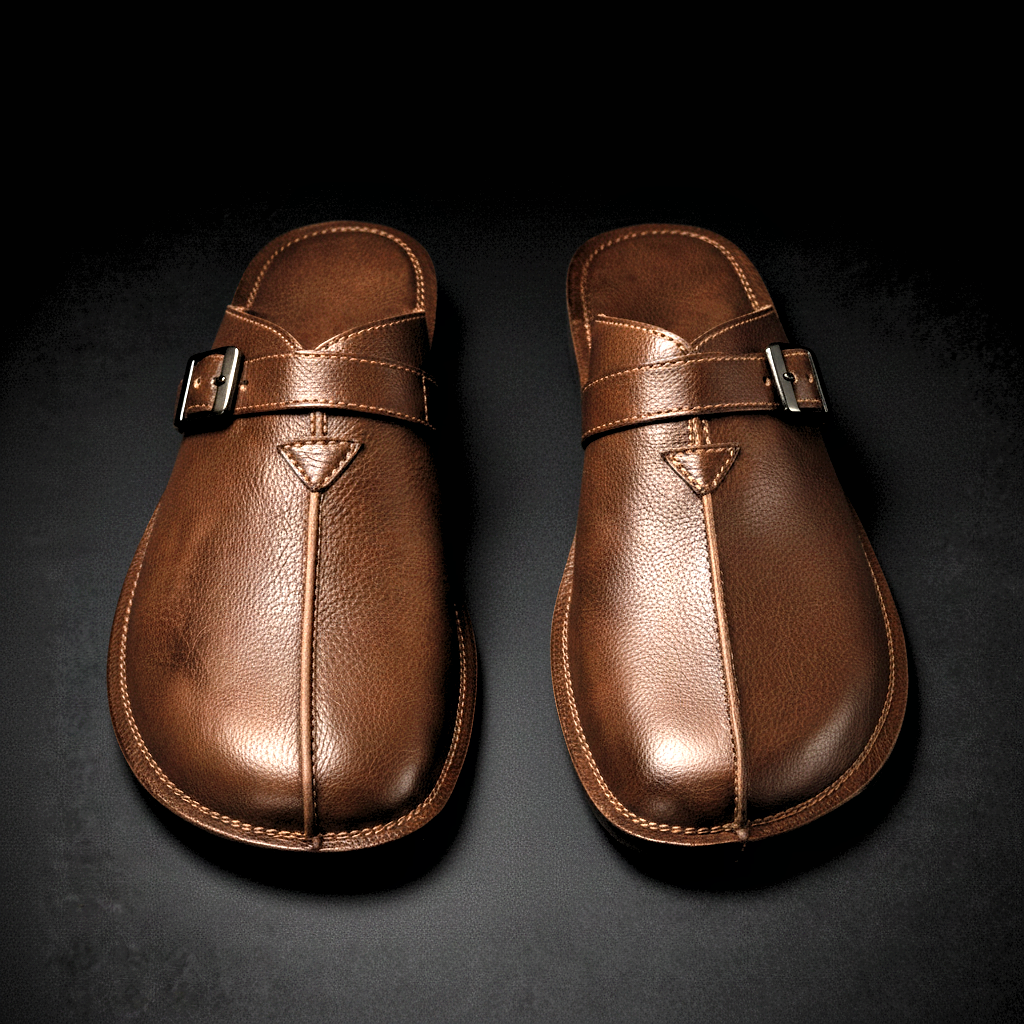 Whitcombe Leather-Look Mules