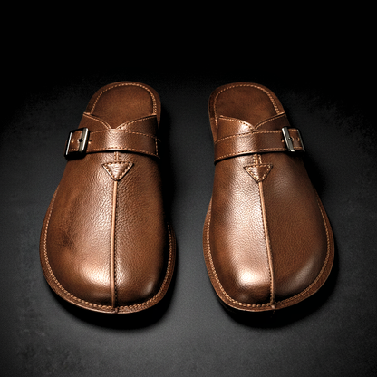 Whitcombe Leather-Look Mules