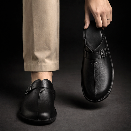 Whitcombe Leather-Look Mules