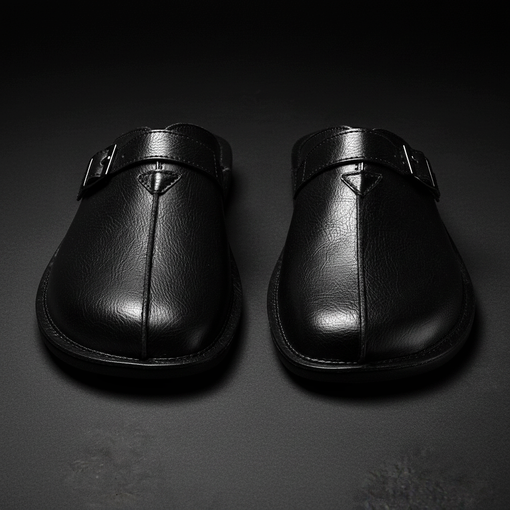 Whitcombe Leather-Look Mules
