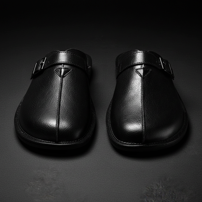Whitcombe Leather-Look Mules