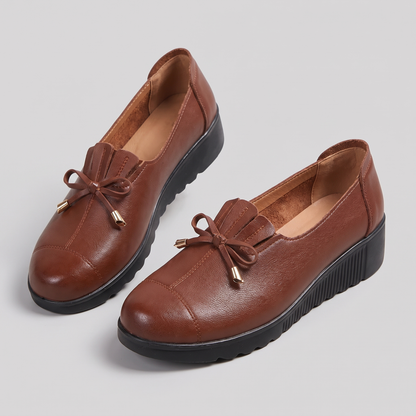 Wide Fit Support Loafers - Brown