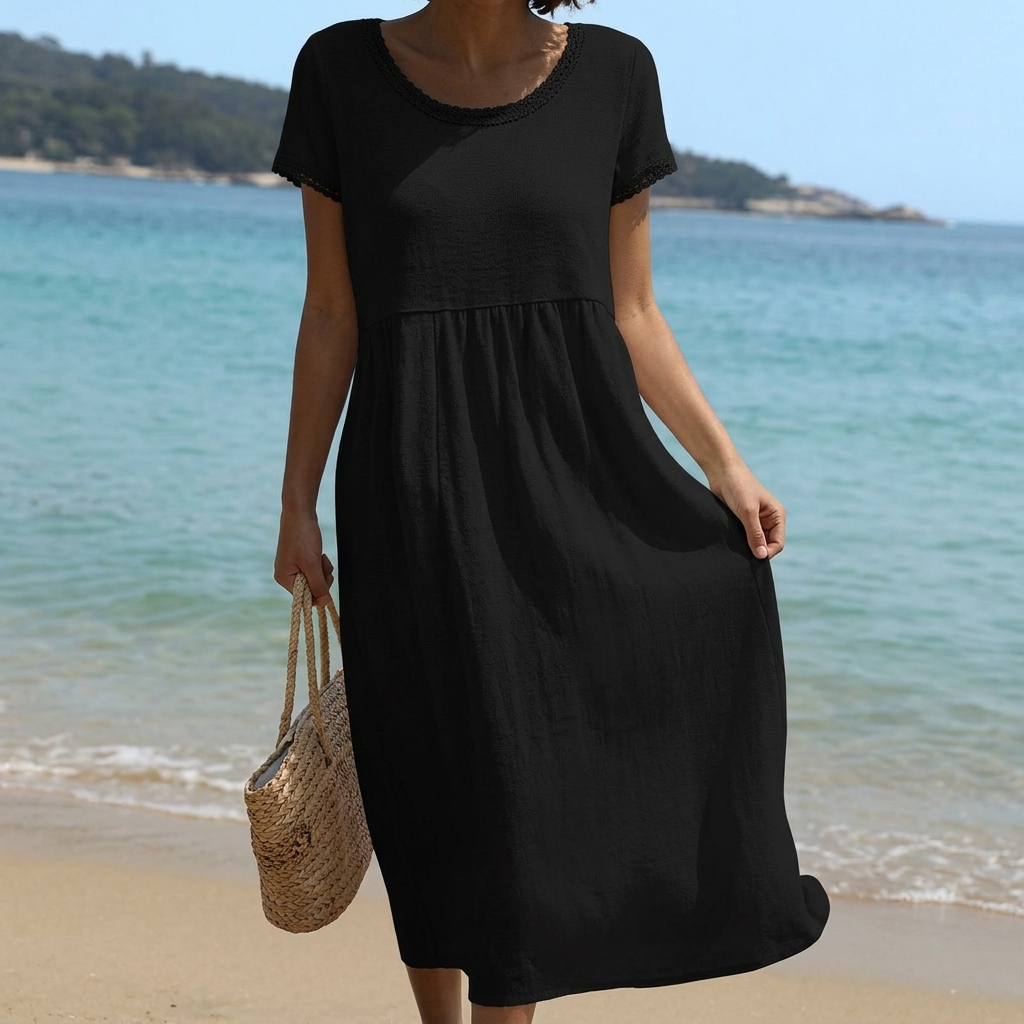 Wincroft Cutwork Summer Dress - Black