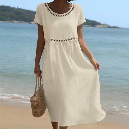 Wincroft Cutwork Summer Dress - Light Yellow