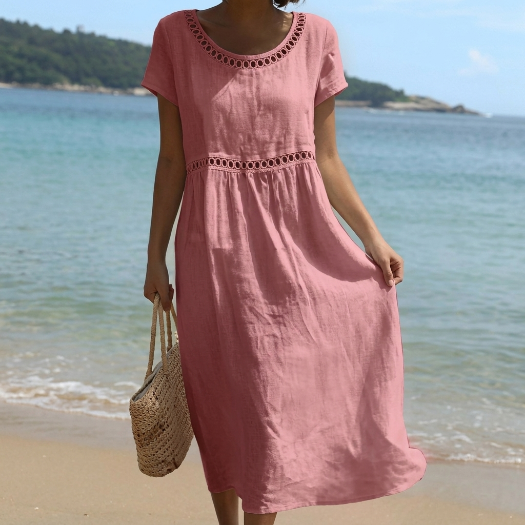 Wincroft Cutwork Summer Dress - Pink