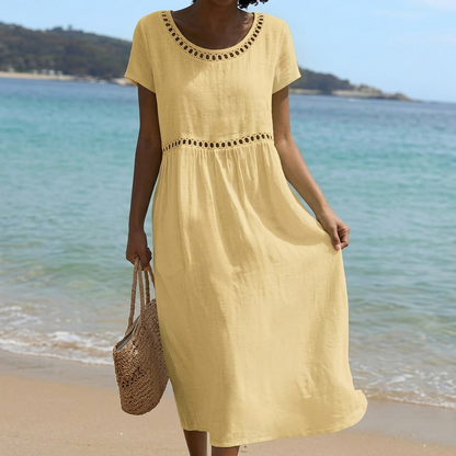Wincroft Cutwork Summer Dress - Yellow