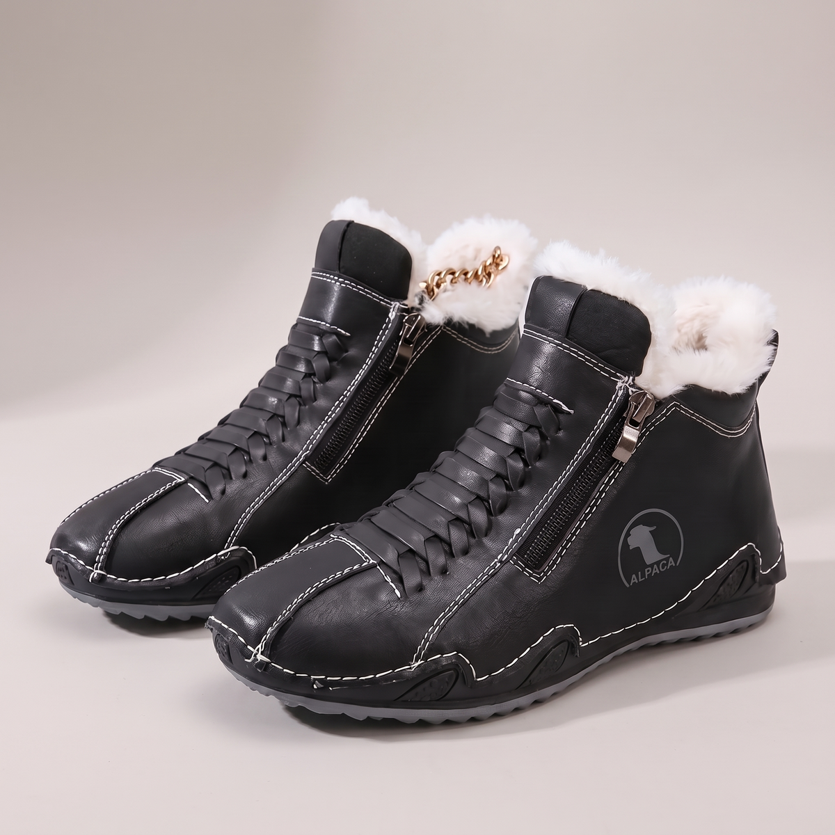 Wintershield Faux Fur-Lined Boots - Black