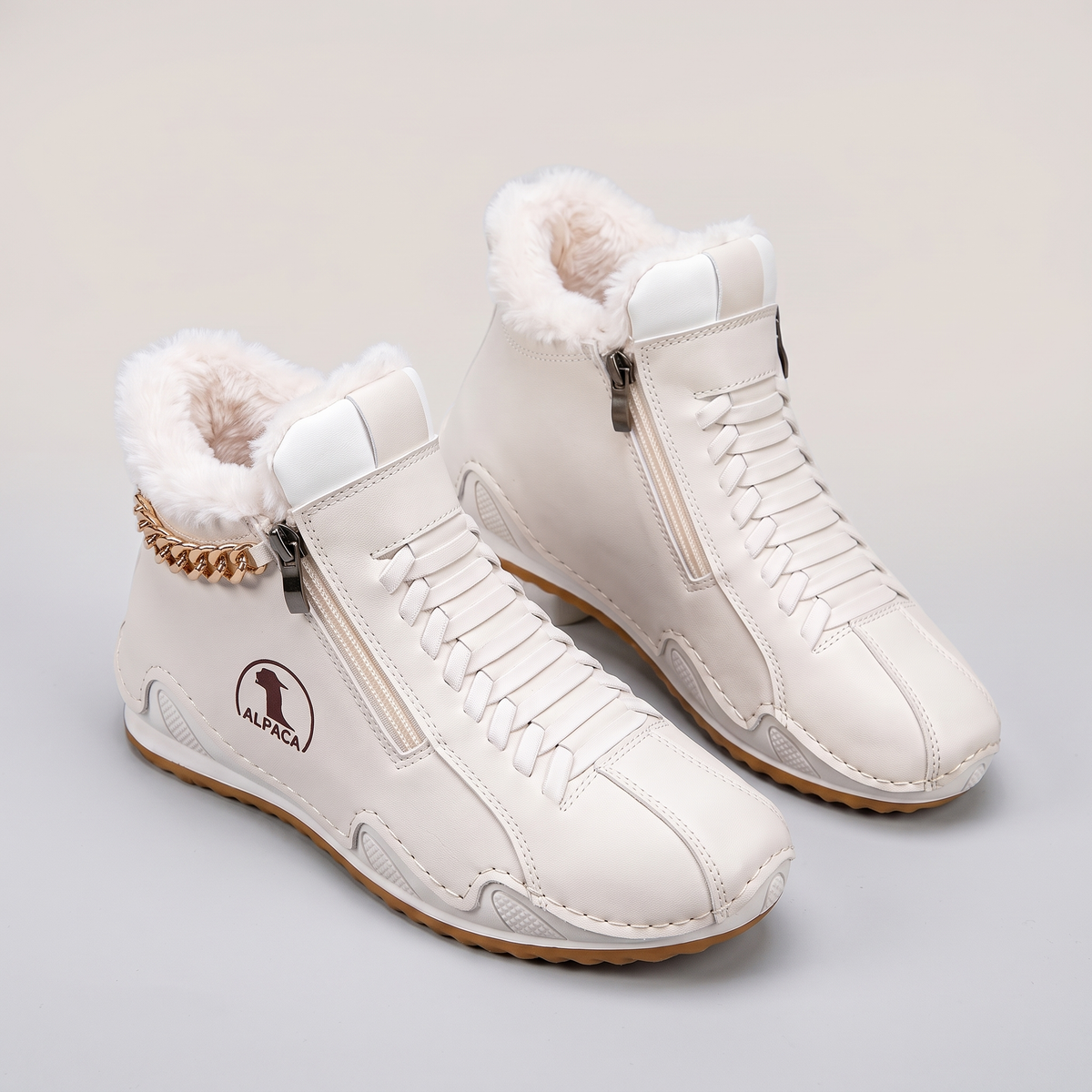 Wintershield Faux Fur-Lined Boots - White