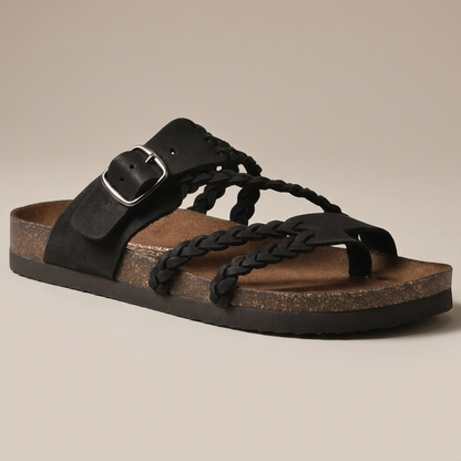 Wythendale Braided Cork Sandals - Black