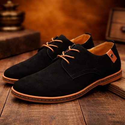 York Suede-Look Oxfords - Black
