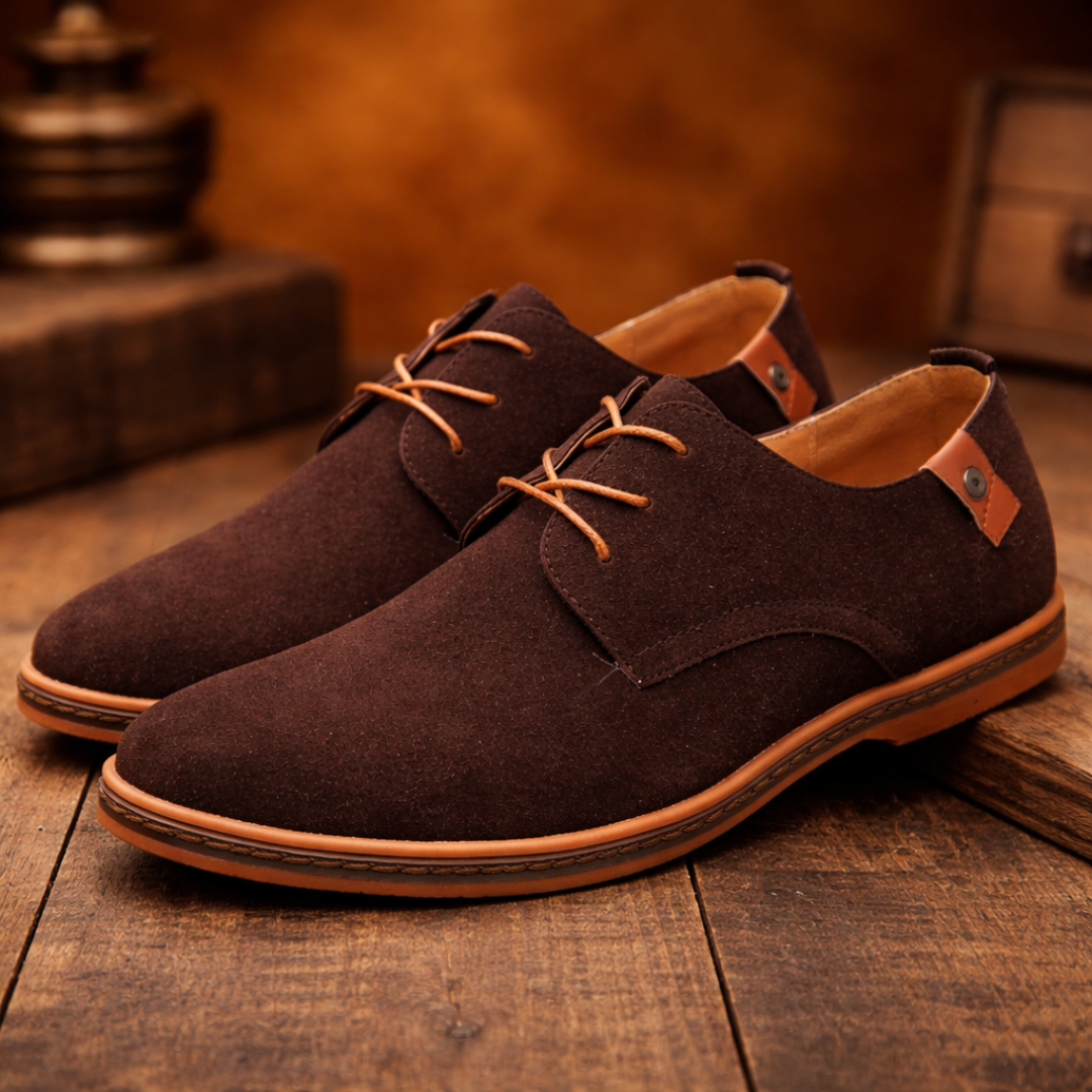 York Suede-Look Oxfords - Dark Brown