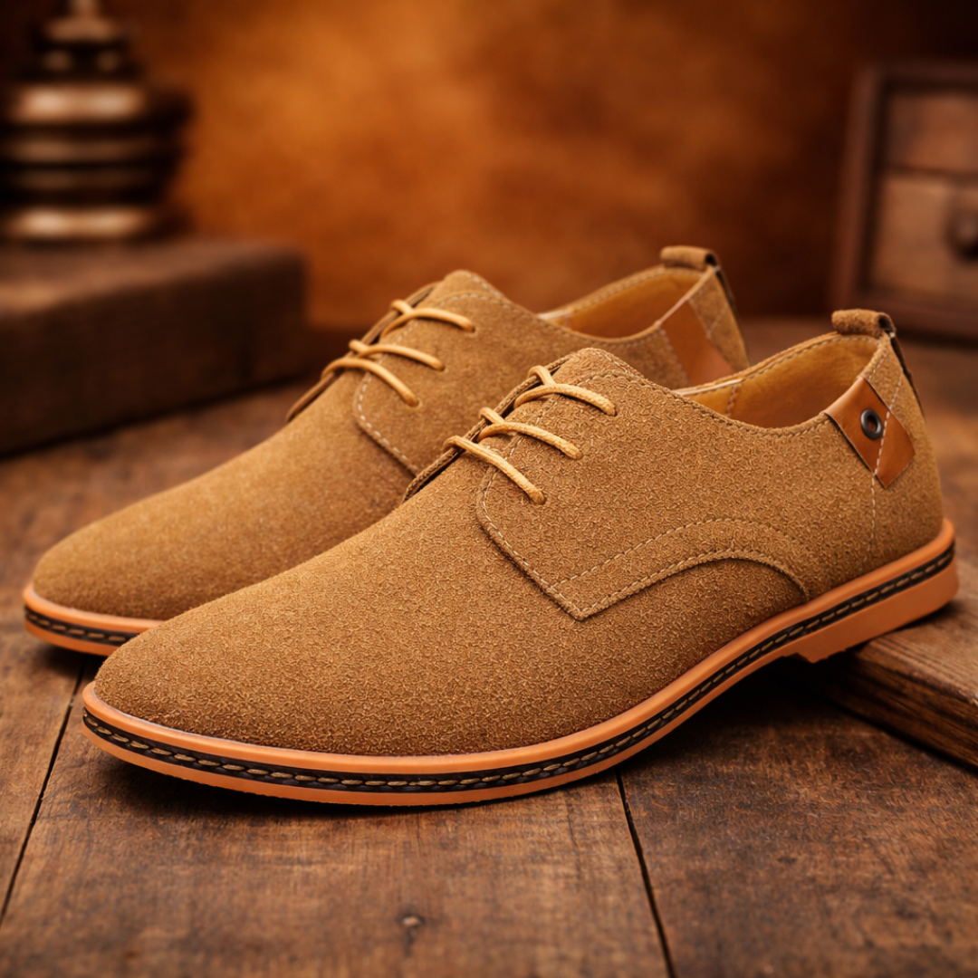 York Suede-Look Oxfords - Khaki