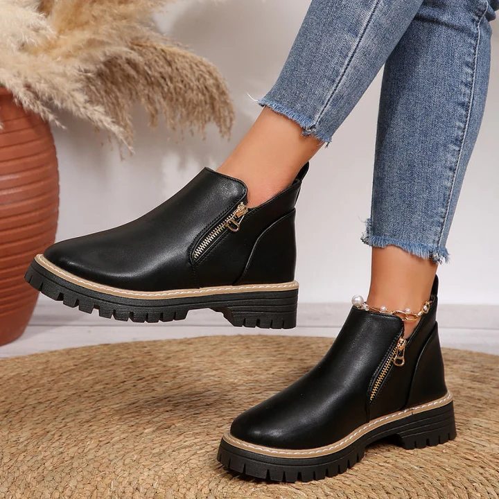 Zerina Comfort Leather-Look Boots