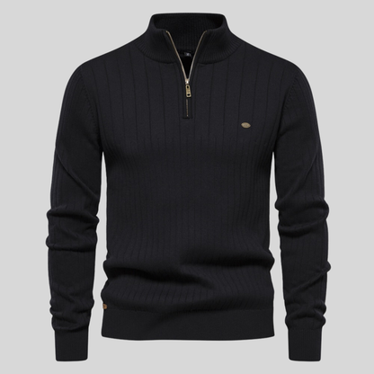 Zyric Zip-Up Jumper - Black
