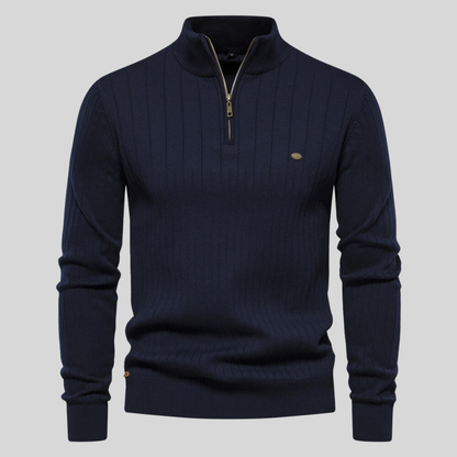 Zyric Zip-Up Jumper - Dark Blue